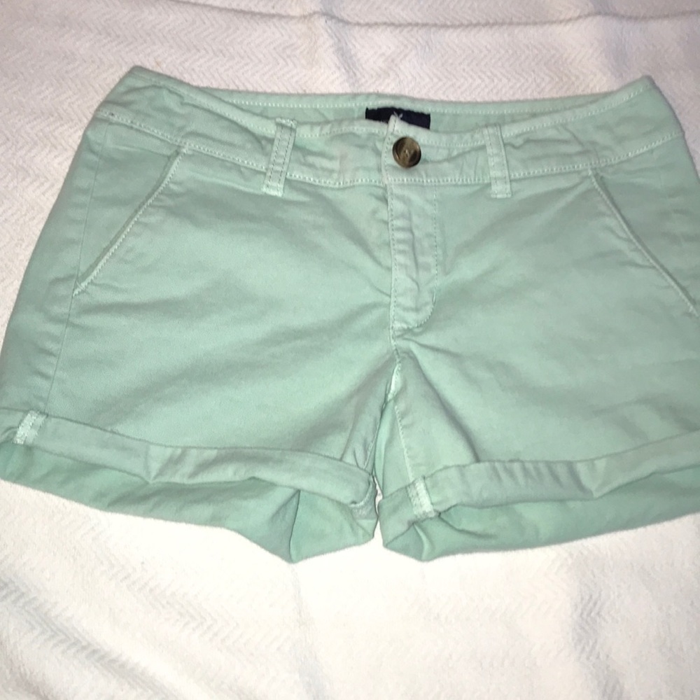 American Eagle midi stretch shorts
